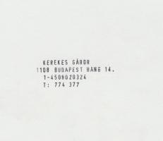 cca 1985 Kerekes Gábor kiállítás rendezésről szóló képsorozata, 5 db pecséttel jelzett fotó, 18x24 c...