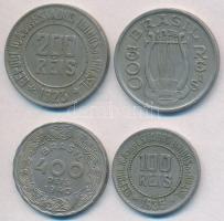 Brazília 1923. 200R Cu-Ni + 1935. 100R Cu-Ni + 1936. 300R Cu-Ni + 1940. 400R Cu-Ni T:2,2- Brazil 1923. 200 Reis Cu-Ni + 1935. 100 Reis Cu-Ni + 1936. 300 Reis Cu-Ni + 1940. 400 Reis Cu-Ni C:XF,VF