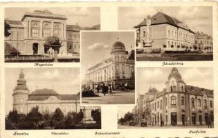 Szentes, Megyeháza, Járásbíróság, Petőfi ház, Városháza, Takarékpénztár (EK)