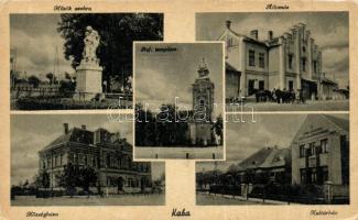 Kaba, Községháza, Kultúrház, vasútállomás (fa)