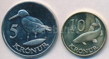 Feröer-szigetek 2011. 5K Cu-Ni + 10K Al-Br fantáziaveretek T:2 Faroe Islands 2011. 5 Kronur Cu-Ni + 10 Kronur Al-Br fantasy coins C:XF