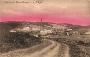 Egercsehi, kőszénbánya - 2 db régi képeslap / 2 old postcards