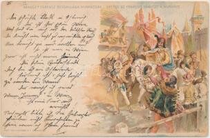 1899 Rákóczi Ferenc bevonulása Munkácsra litho 2kr Ga. / entry of Francis II Rákóczi in Mukachevo litho 2kr Ga.