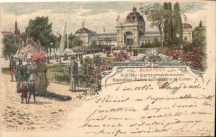 Budapest XIV. Városliget, Ezredéves Országos Kiállítás, Iparcsarnok és korzó, 2 kr. Ga. s: Morelli, Dörre T.