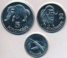 Grönland 2010. 1K + 2K + 5K "Próba" fantáziaveretek T:1- Greenland 2010. 1 Krone + 2 Kroner + 5 Kroner "Prove" fantasy coins C:AU