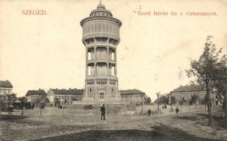 Szeged, Szent István téri víztorony, kiadja Grünwald Herman (EK)
