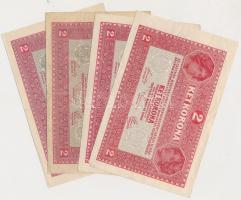 1917. 2K (4x) benne 7000 feletti sorozatszámúak, valamint "A"-val jelölt is T:III