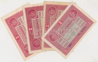 1917. 2K (4x) benne 7000 feletti sorozatszámúak, valamint "A"-val jelölt is T:III