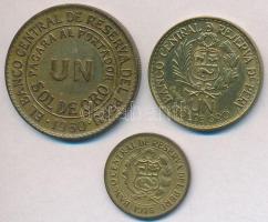 Peru 1960. 1S sárgaréz + 1965. 1S sárgaréz + 1975. 1S sárgaréz T:2,2- Peru 1960. 1 Sol Brass + 1965. 1 Sol Brass + 1975. 1 Sol Brass C:XF,VF