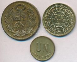 Peru 1960. 1S sárgaréz + 1965. 1S sárgaréz + 1975. 1S sárgaréz T:2,2-
Peru 1960. 1 Sol Brass + 1965....