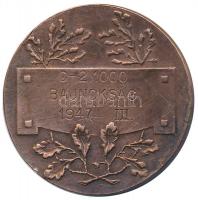 1947. "Országos Magyar Kajak Szövetség / C-2 1000 Bajnokság" 1947. III." Br díjérem (...