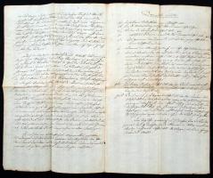 cca 1890 Elixir recept német nyelven meríttet papíron, szép állapotban, 39x23cm