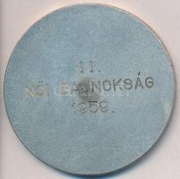 1959. "Balatoni Sportversenyek Emlékérme / II. Női Bajnokság" ezüstözött fém emlékérem (59...