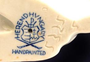 Herendi nyuszi, kézzel festett, jelzett, hibátlan, m:10 cm