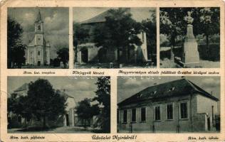 Nyirád, Körjegyzői hivatal, Római katolikus iskola és plébánia, Magyarországon először felállított Erzsébet királyné szobor (EB)