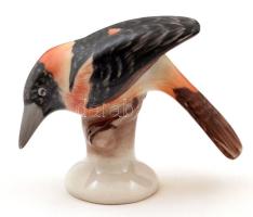 Herendi csóka, kézzel festett, jelzett, hibátlan, 4×5 cm