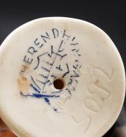 Herendi csóka, kézzel festett, jelzett, hibátlan, 4×5 cm