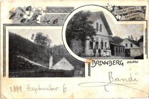 1899 Sopron, Brennberg; Florian Tömer étterme, floral Art Nouveau (Rb)