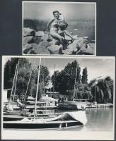 cca 1960 Tiszavölgyi József balatoni felvételei, 6 db pecséttel jelzett fotó, 9x12 cm és 13x18 cm-es...