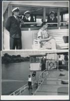 cca 1960 Tiszavölgyi József felvételei dunai hajók fedélzetéről, 6 db pecséttel jelzett fotó, 13x18 cm