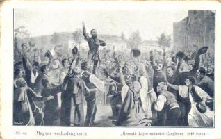 Magyar szabadságharc, Kossuth Lajos szónokol Cegléden / Hungarian war of independence, Kossuth in Cegléd, Divald