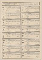 1941. "A Jegyző-Árvaházi Kereskedelmi Részvénytársaság" részvénye 16P-ről szelvényekkel T:...