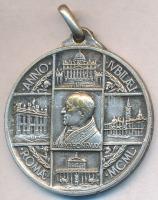 Vatikán 1950. "XII. Pius - Jubielumi év" ezüstözött fém medál (25mm) T:2 Vatican 1950. "Pius XII - Jubilee Year" silver plated metal medal (25mm) C:XF