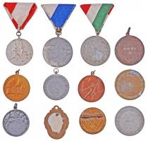 1952-1966. 12db klf fém sportérem, közte 1952. "Gerelyhajítás / 1952. III. hely" fém díjér...