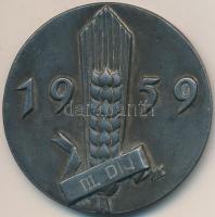 Kiss Kovács Gyula (1922-1984) 1959. "Országos Mezőgazdasági Kiállítás és Vásár" fém emlékérem, szignó nélkül (48,5mm) T:2