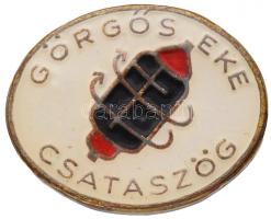 ~1970. "Görgős Eke Csataszög" zománcozott fém jelvény T:2