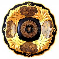 Német, Weimar echt Kobalt porcelán tányér, jelzett, hibátlan, d:25 cm/ German Weimar plate