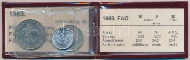 1983. 20f + 5Ft + 10Ft + 100Ft "FAO" eredeti tokokban, tanúsítvánnyal T:BU