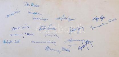 1957 Autóközlekedési Technikum növendékei és tanárai, kistabló 41 nevesített portréval, 24x30 cm