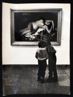 cca 1970 Blinczinger Béla: Sugdolódzók, feliratozott, vintage fotóművészeti alkotás, 40x30 cm