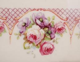 Minerva nagy tál, matricás, jelzett, kopásnyomokkal, lepattanásokkal,d:36cm