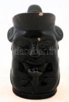 Kerámia kiöntő, kétfejes mintával, "A" jelzéssel, lepattanásokkal, 12x10cm