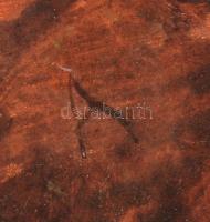 Kerámia kiöntő, kétfejes mintával, "A" jelzéssel, lepattanásokkal, 12x10cm