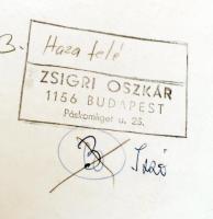 cca 1975 Zsigri Oszkár: Hazafelé, pecséttel jelzett, vintage fotóművészeti alkotás, 39x29 cm