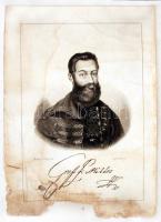 cca 1890 Esterházy Miklós gróf (1583-1645) nádor arcképe, rézmetszet, alul sérült, 22,5×15 cm