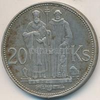 Szlovákia 1941. 20K Ag "Cirill és Metód" T:2 Slovakia 1941. 20 Korun Ag "St. Kyrill and St. Methodius" C:XF Krause KM#7.1