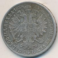 Ausztria 1858V. 1Fl Ag "Ferenc József" T:2- Austria 1858V. 1 Florin Ag "Franz Joseph" C:VF