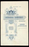 cca 1905 Rónai Dénes (1875-1964) egri műtermében készült keményhátú fénykép, a Hevesi család hagyaté...