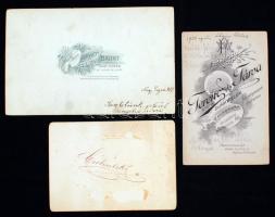 cca 1890-1910 Erdélyi fotótörténeti lelet Kolozsvár, Marosvásárhely, Nagyvárad és Nagyenyed egy-egy ...
