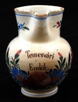 B. Apátfalva, kézzel festett népi kancsó,jelzett, cca 12cm lepattanásokkal