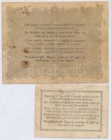 1848. 10Ft + 1849. 30kr "Kossuth bankó" T:III-