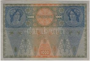 1902. 1000K (5x) mind II. kiadás, piros "Deutschösterreich" felülbélyegzéssel T:II-,III