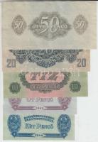 1944. 2P + 5P + 10P + 20P + 50P "A Vörös Hadsereg Parancsnoksága" T:II,II-,III