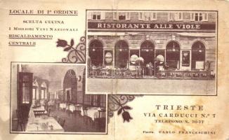 Trieste, Via Carducci No. 7. Ristorante Alle Viole / restaurant, interior, floral (b)