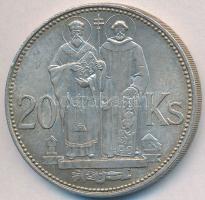 Szlovákia 1941. 20K Ag "Cirill és Metód" T:2 Slovakia 1941. 20 Korun Ag "St. Kyrill and St. Methodius" C:XF Krause KM#7.1