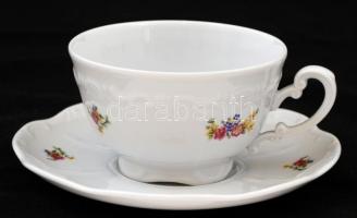 Zsolnay virág mintás teljes teás készlet,matricás, jelzett, hibátlan / Complete Zsolnay tea set